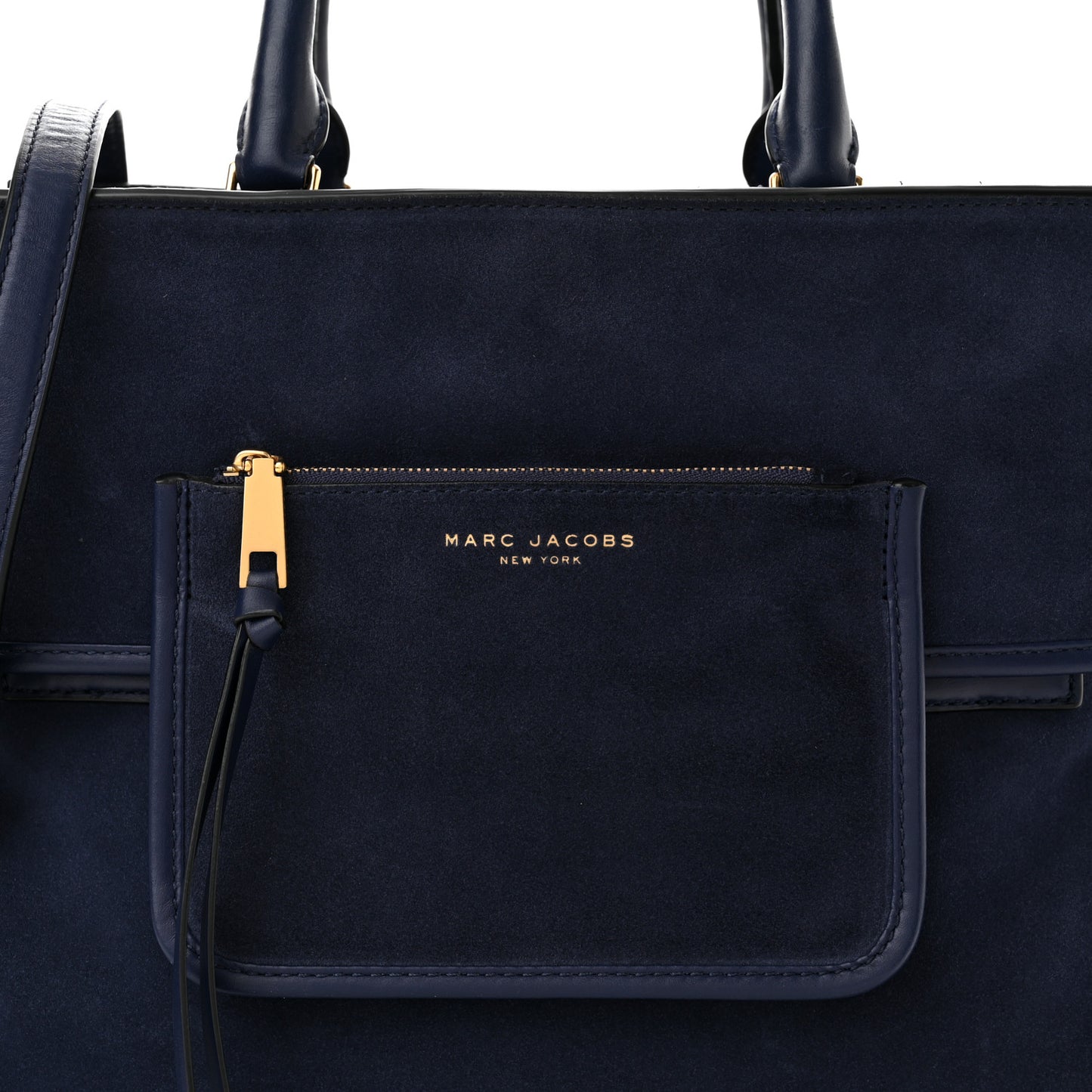 Suede Madison Tote Weekender Bag Midnight Blue