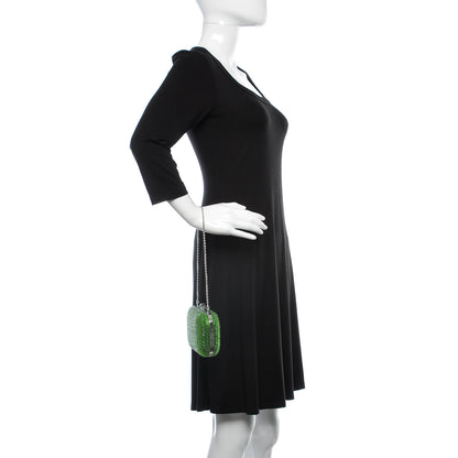 Judith Leiber Swarovski Crystal Minaudière Clutch Green 2 of 6