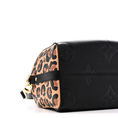 Louis Vuitton Empreinte Monogram Giant Wild At Heart Speedy Bandouliere 25 Black 8 of 9