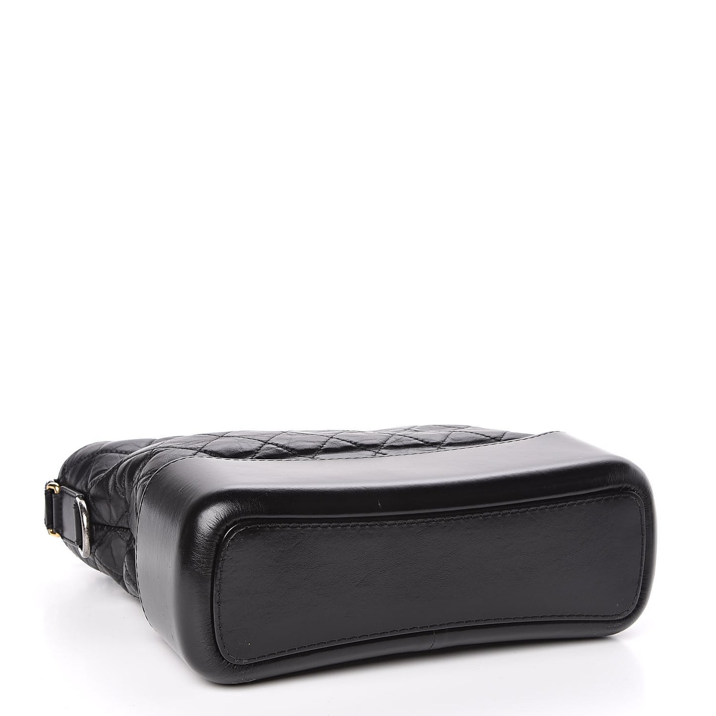 Aged Calfskin Quilted Medium Gabrielle Hobo Black