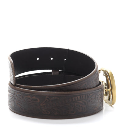 Gucci Calfskin Knurled Double G 40mm Belt 105 42 Testa di Moro 4 of 7