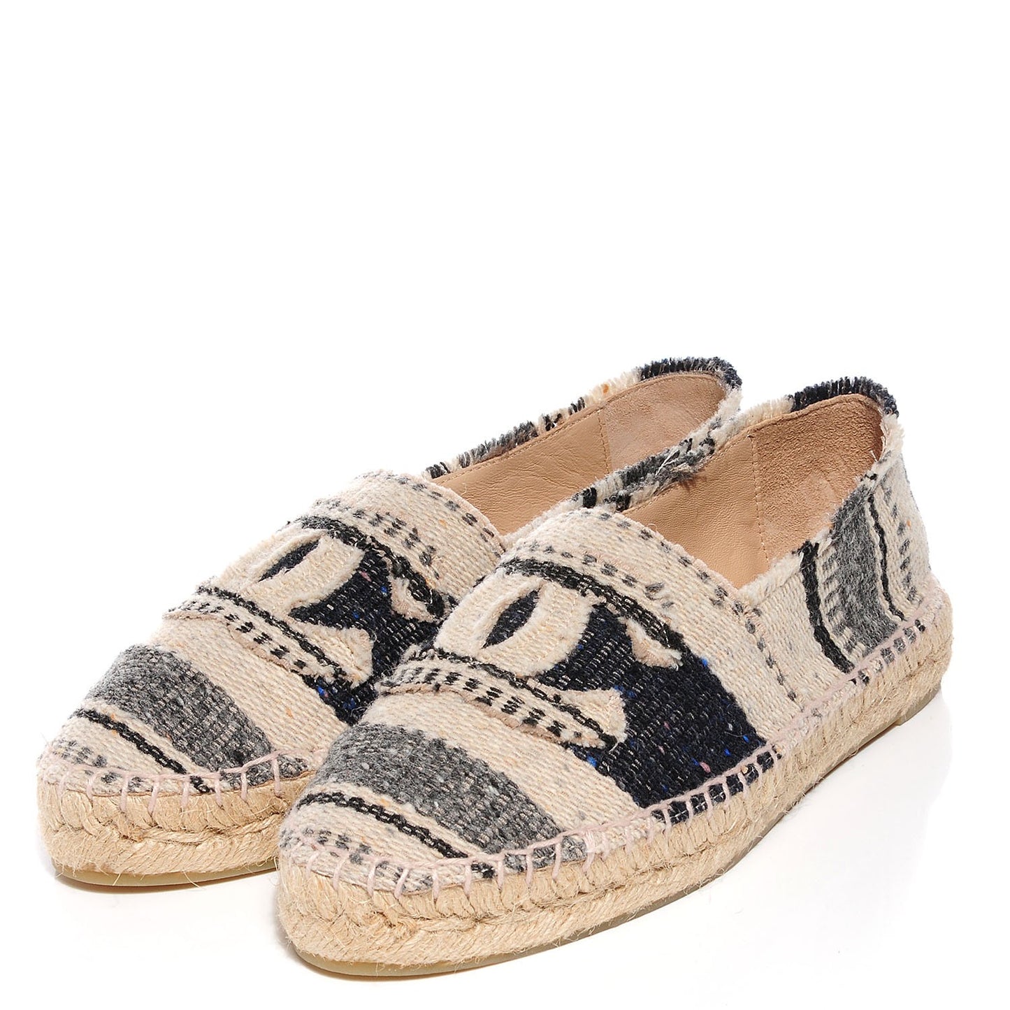 Canvas Striped CC Espadrilles 36
