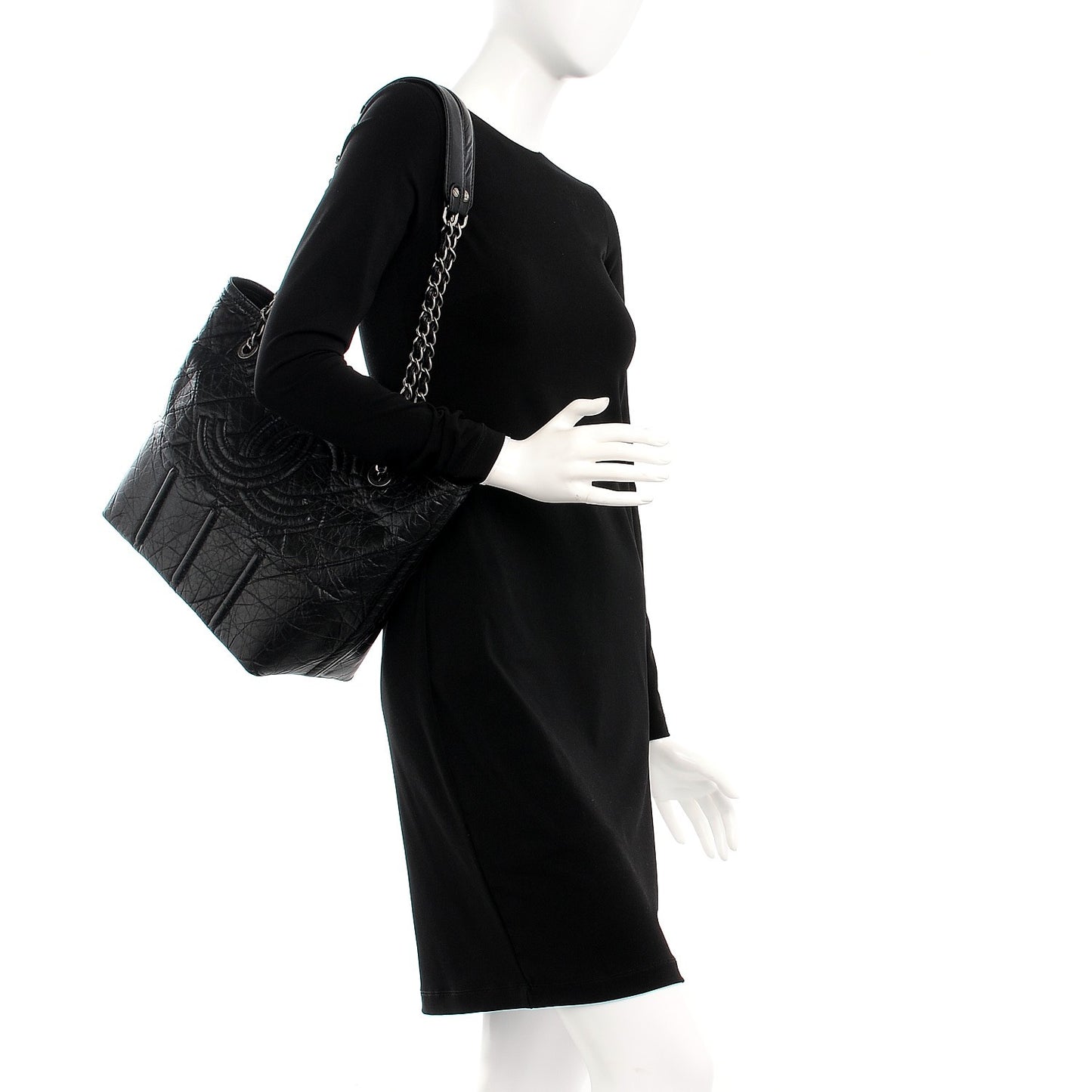 Calfskin Small Shopping In Moscow Tote Black
