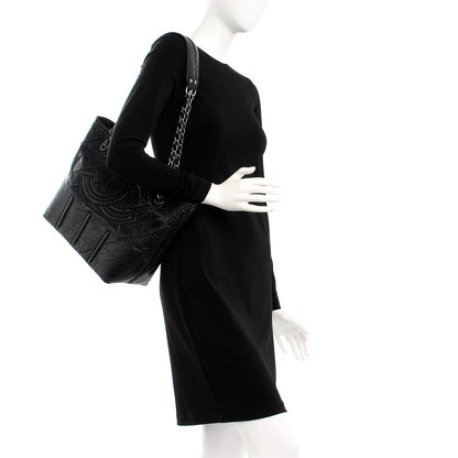 Chanel Calfskin Small Shopping In Moscow Tote Black 2 of 9