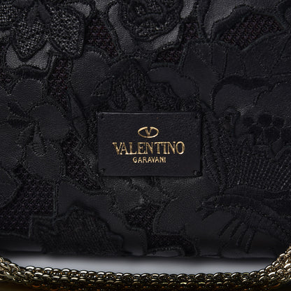Valentino Garavani Lambskin Lace Large Girello Flap Black 7 of 10
