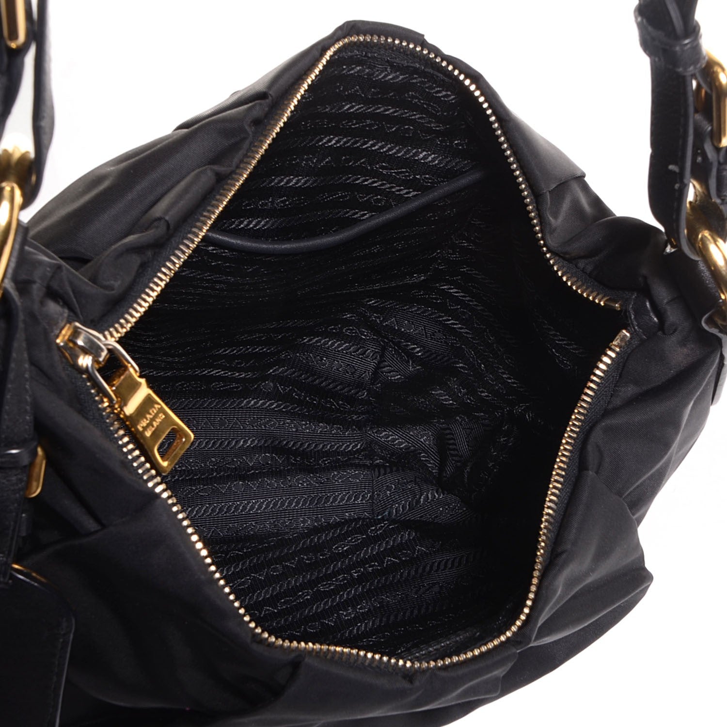 Prada Tessuto Nylon Shoulder Bag Nero Black 5 of 9