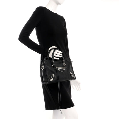 Balenciaga Chevre Silver Metallic Edge Hardware S City Black 3 of 8
