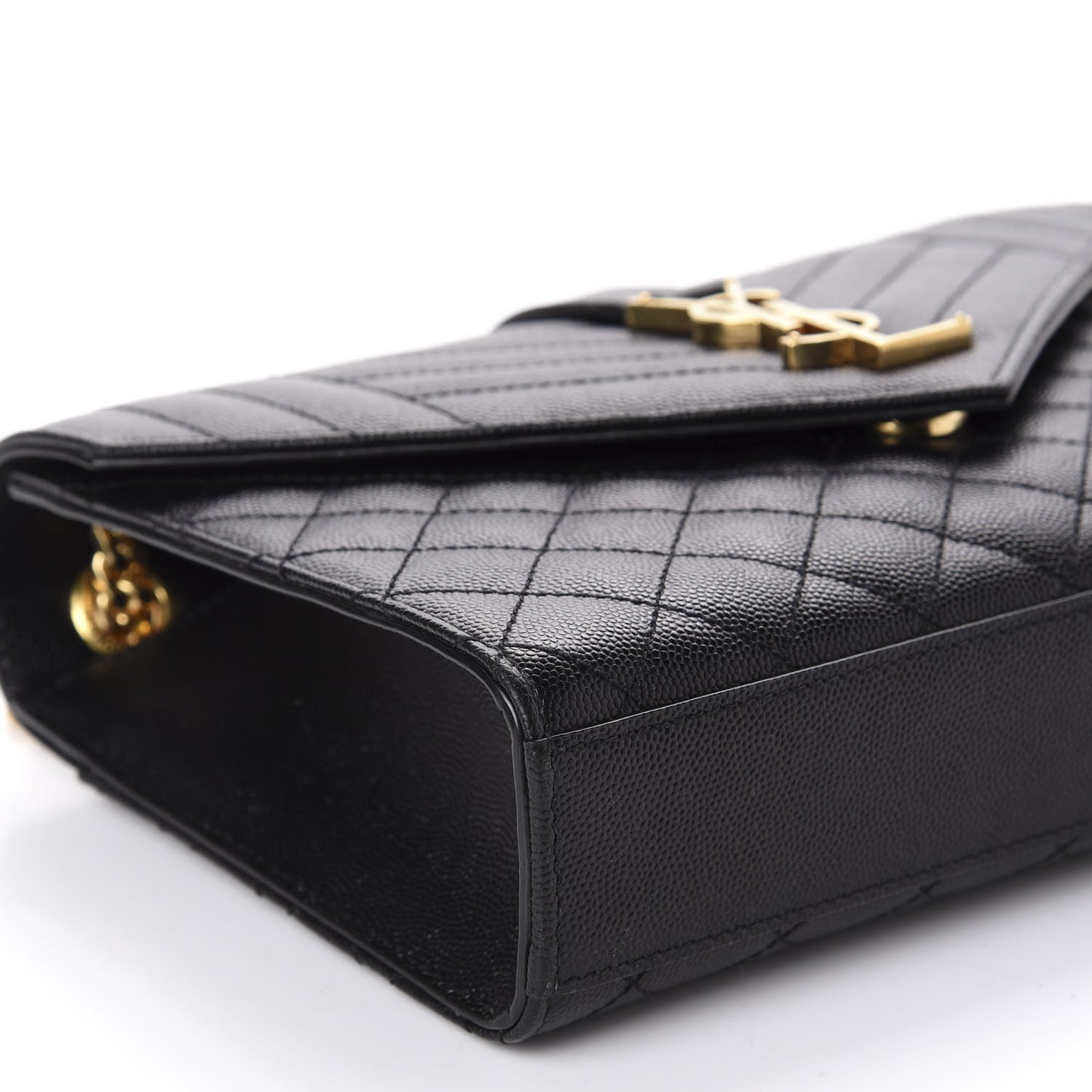 Grain De Poudre Textured Mixed Matelasse Triquilt Medium Monogram Satchel Black