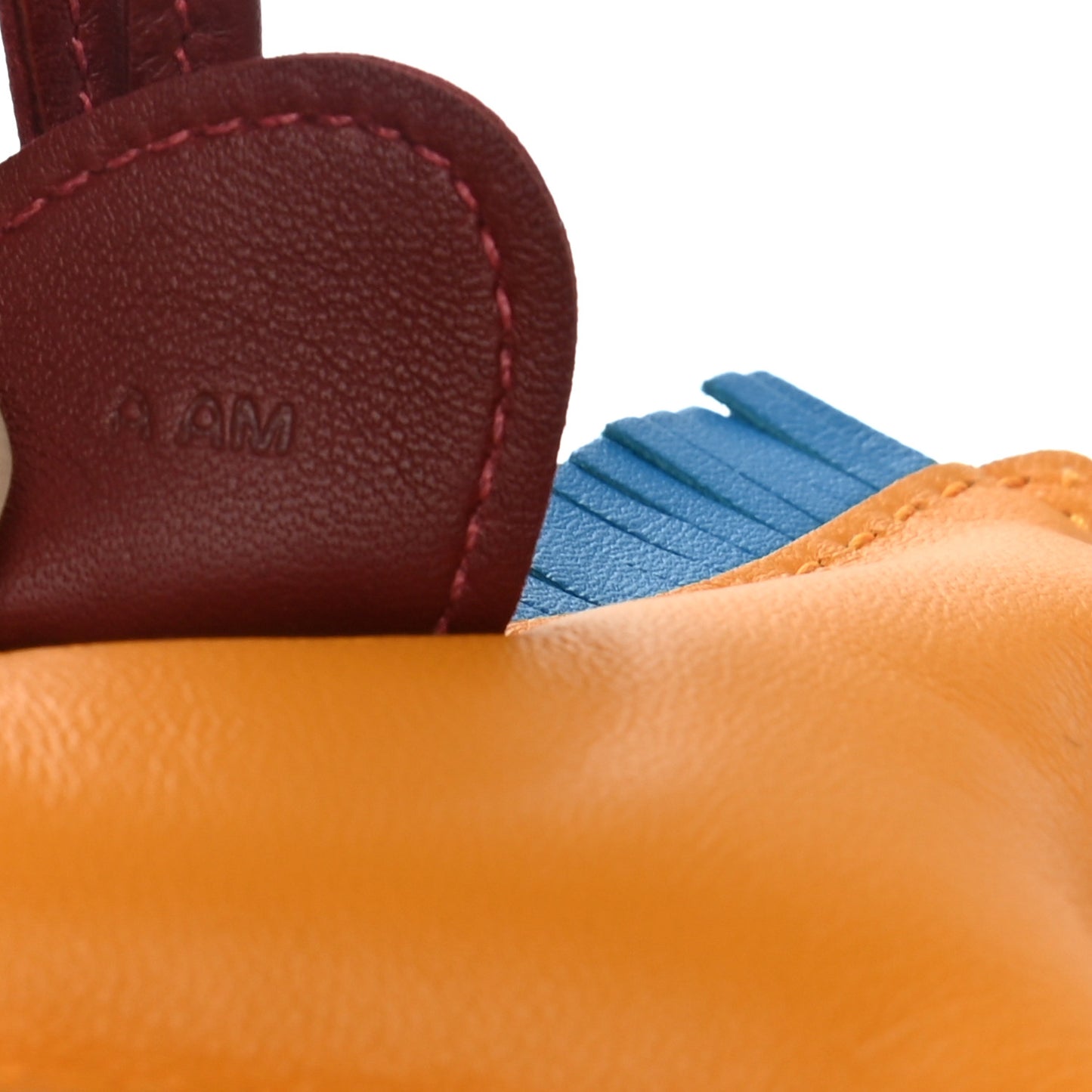 Milo Lambskin Grigri Rodeo Horse Bag Charm GM Jaune D'Or Bleu Zanzibar Rouge H