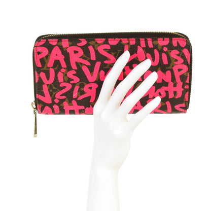 Louis Vuitton Monogram Graffiti Zippy Wallet Fuchsia 2 of 13