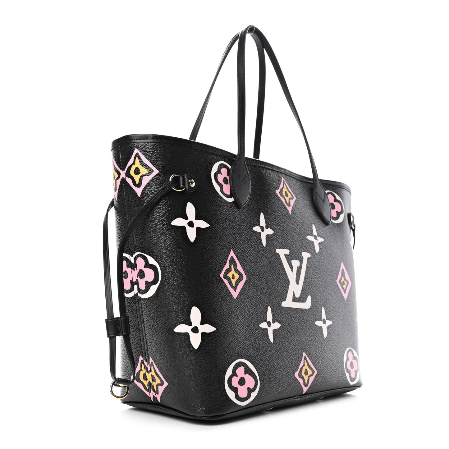 Monogram Giant Wild At Heart Neverfull MM Black
