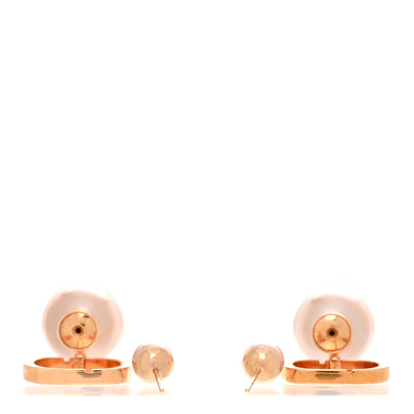 Metal Pearl Tribales Earrings Pink Gold