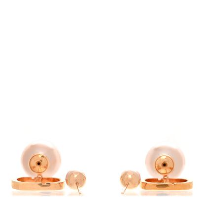 Christian Dior Metal Pearl Tribales Earrings Pink Gold 3 of 6