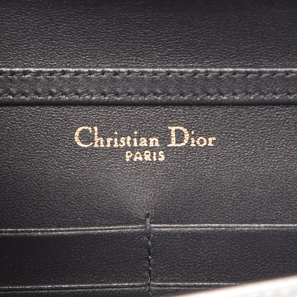 Christian Dior Patent Micro-Cannage Diorama Wallet on Chain Pouch White 6 of 10