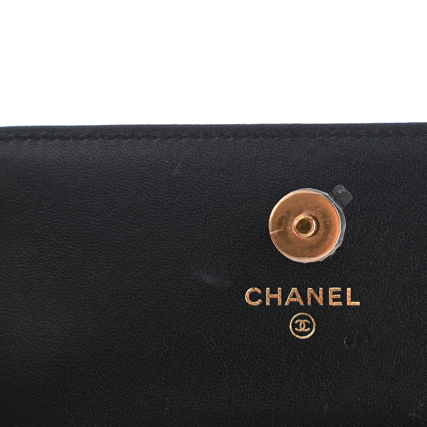 Chanel Lambskin Quilted Flap Card Holder With Cuff Black 10 of 10