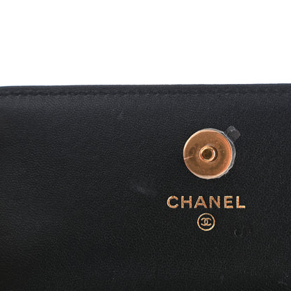 Chanel Lambskin Quilted Flap Card Holder With Cuff Black 10 of 10