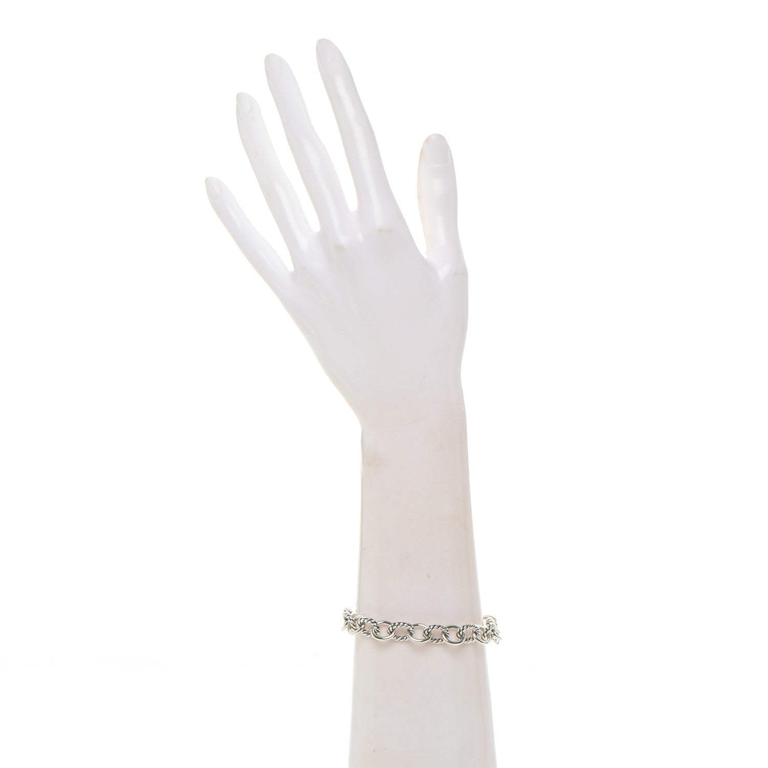 David Yurman Sterling Silver 10mm Medium Oval Link Bracelet 2 of 5