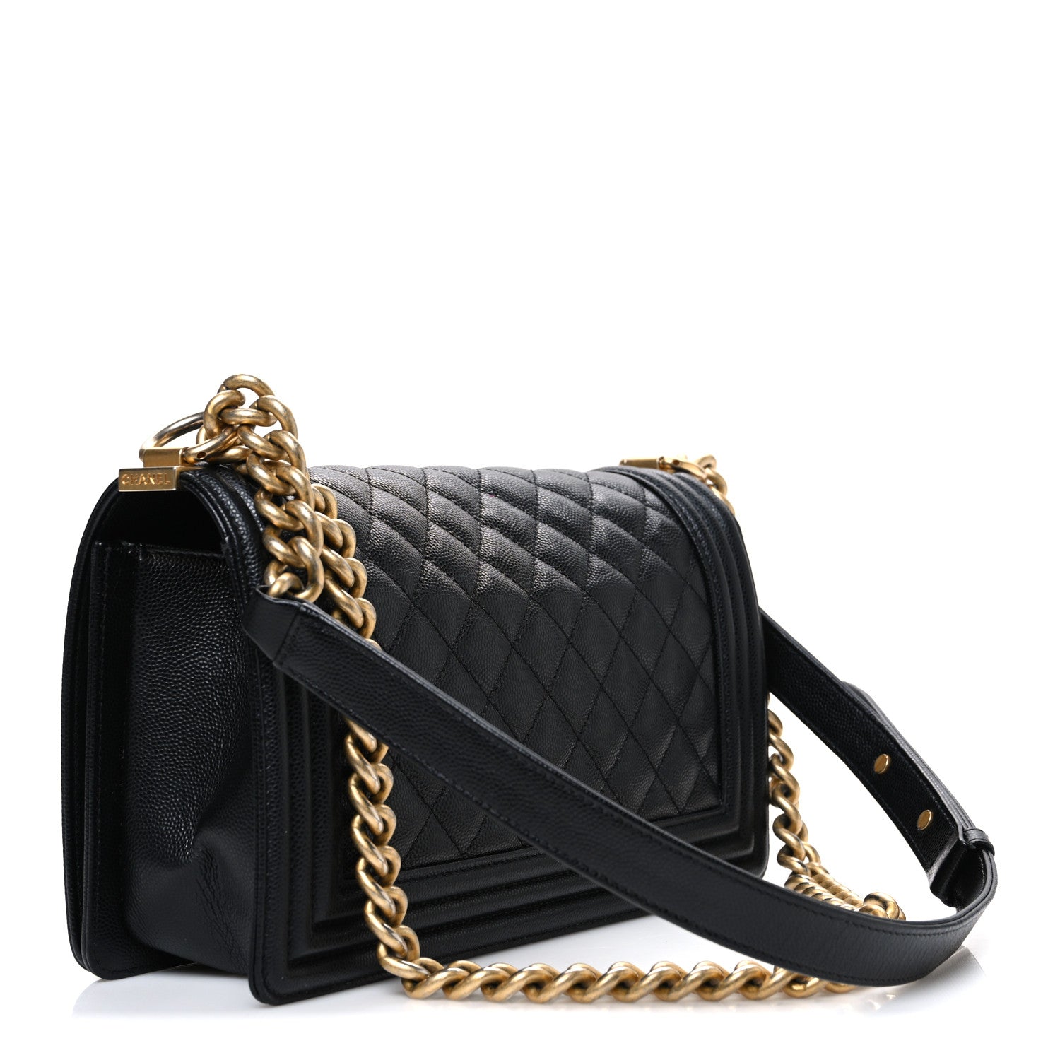 Chanel Caviar Quilted Medium Boy Flap Black 3 of 10