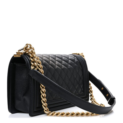 Chanel Caviar Quilted Medium Boy Flap Black 3 of 10