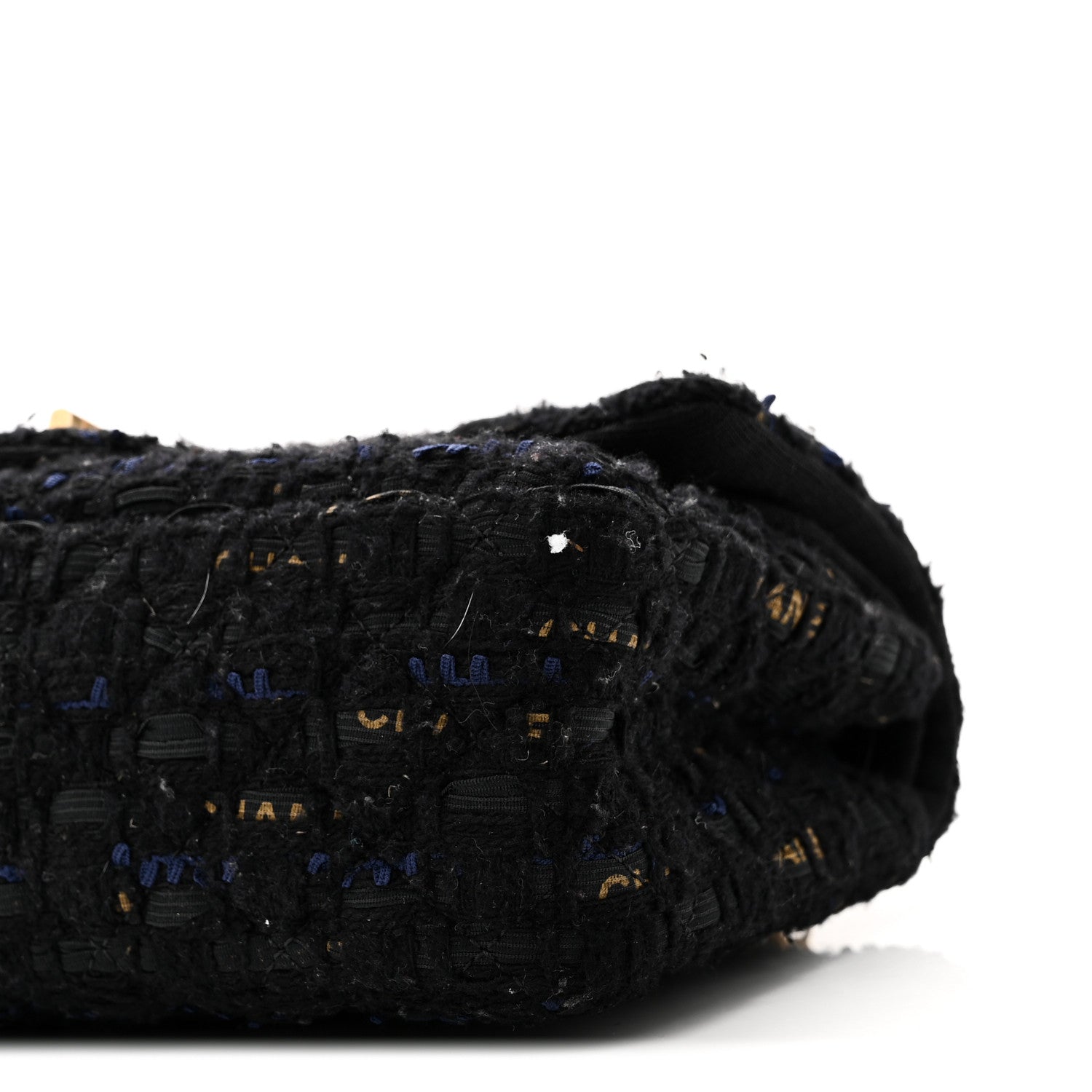 Chanel Tweed Quilted Mini 2.55 Reissue Flap Black Gold Navy 10 of 10