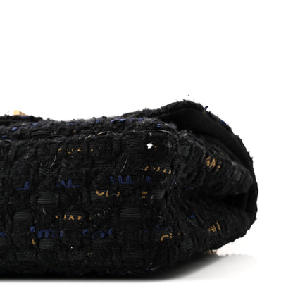 Chanel Tweed Quilted Mini 2.55 Reissue Flap Black Gold Navy 10 of 10