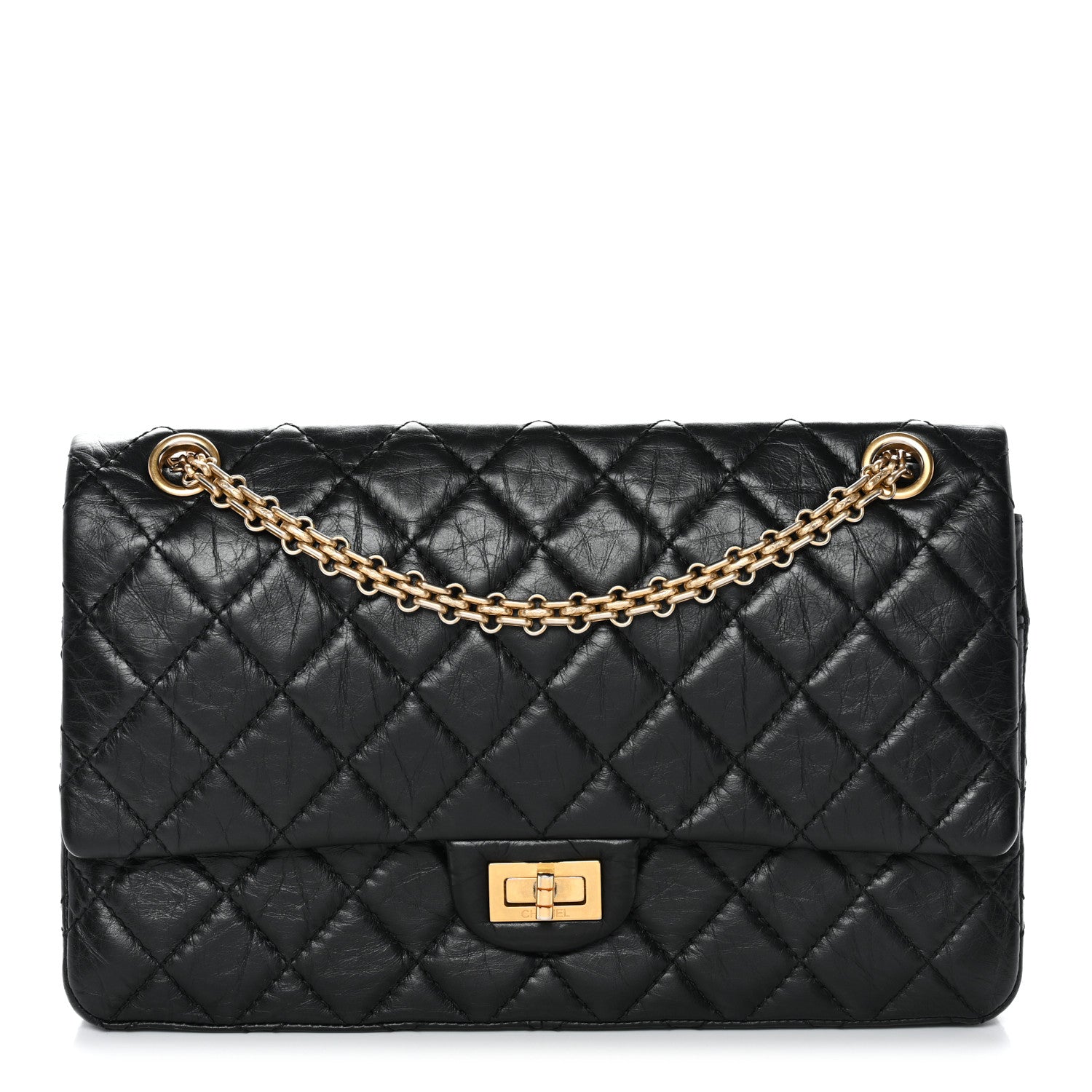 Chanel Aged Calfskin Quilted 2.55 Reissue 226 Flap Black 1 of 11