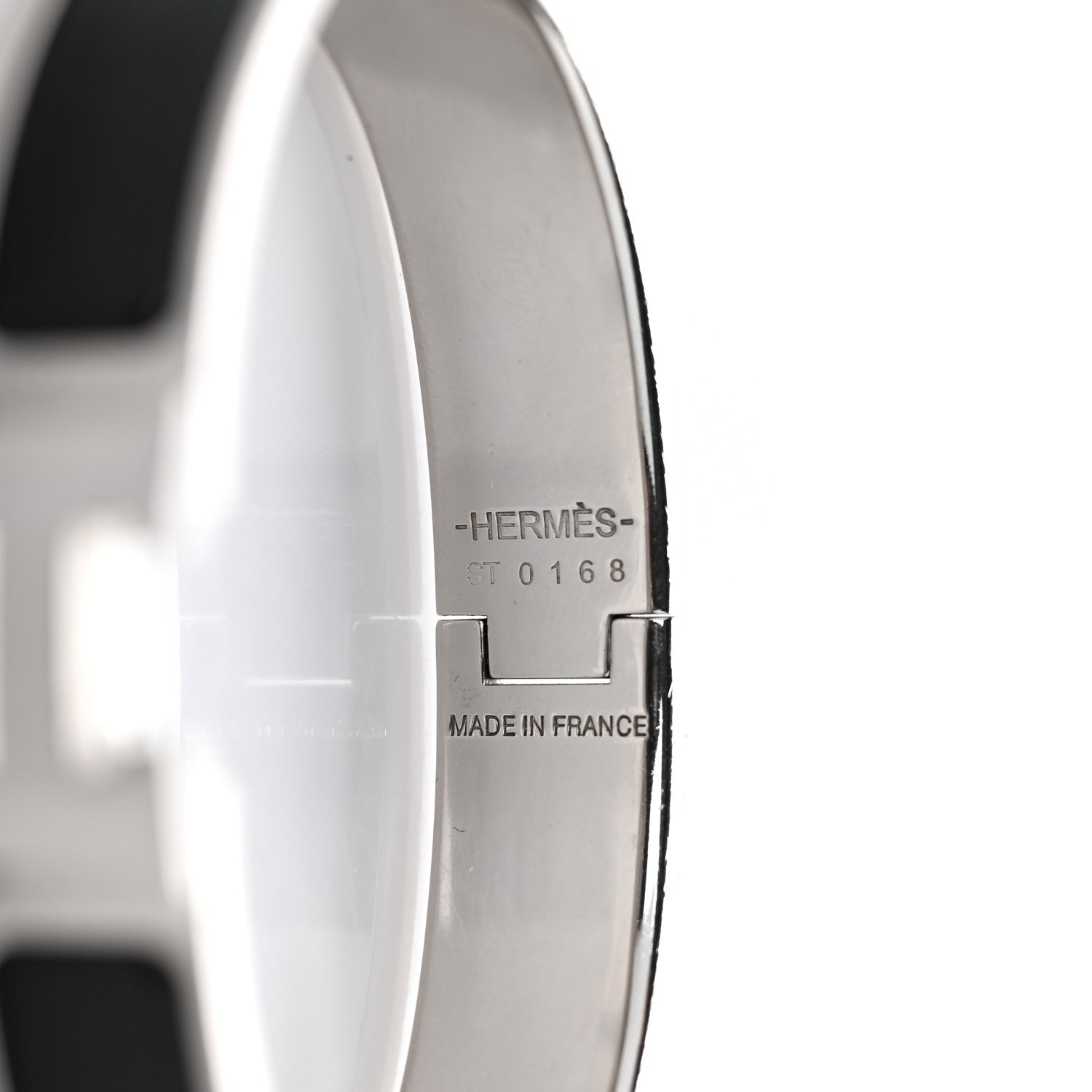 Hermes Enamel Narrow Clic Clac H Bracelet GM Black 4 of 5