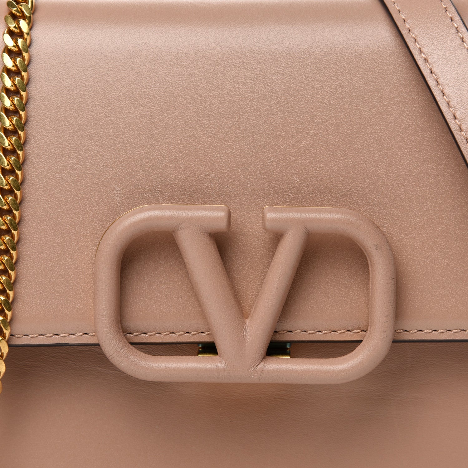Valentino Garavani Smooth Calfskin Small VSling Shoulder Bag Rose Cannelle 9 of 9