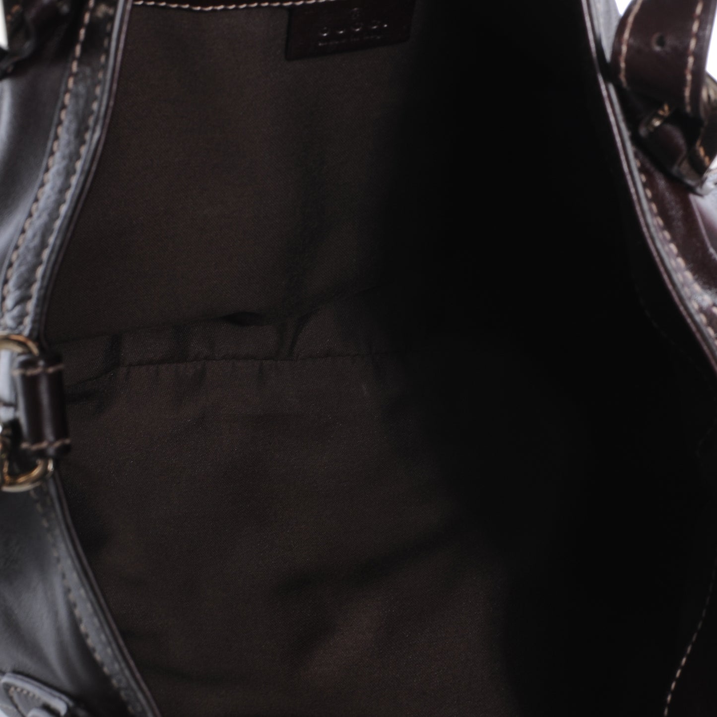 Leather Medium Britt Bag Dark Brown