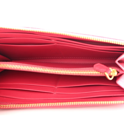 Prada Vitello Move Half Zip Wallet Ibisco 5 of 11