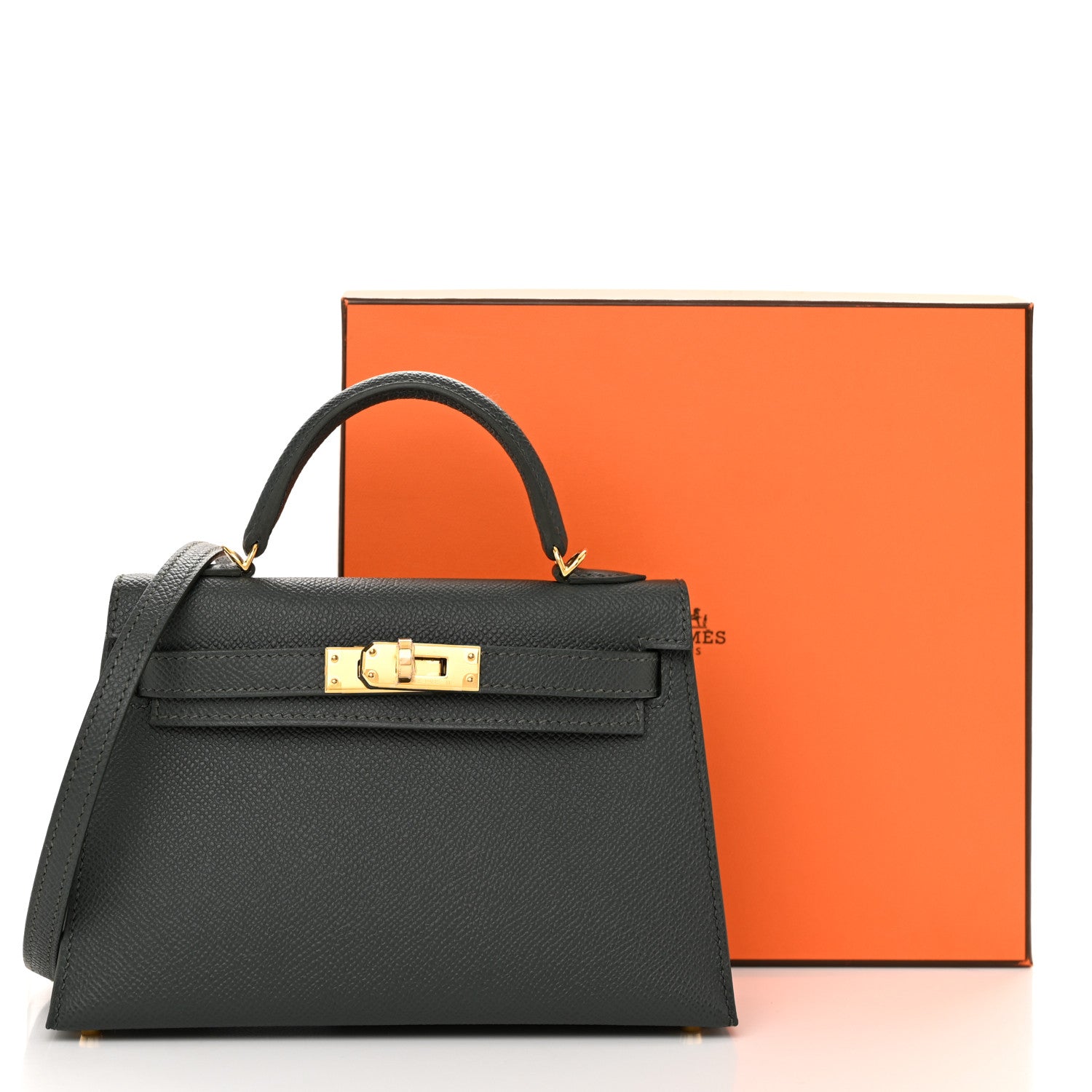 Hermes Epsom Mini Kelly Sellier 20 Vert Mangrove 10 of 10