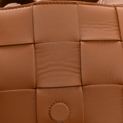 Bottega Veneta Lambskin Maxi Intrecciato Cassette Crossbody Bag Caramel 10 of 10