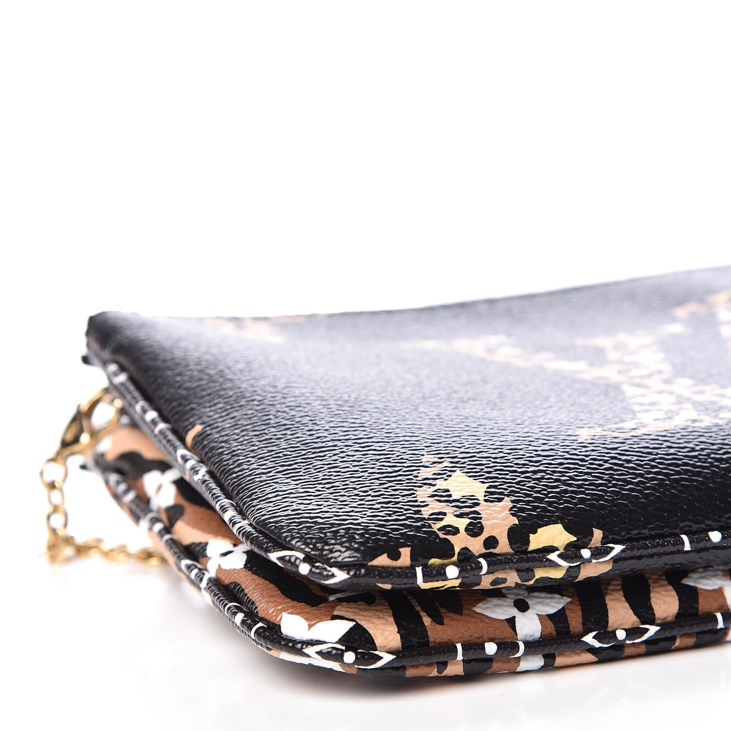 Louis Vuitton Monogram Giant Jungle Pochette Double Zip Black 5 of 12