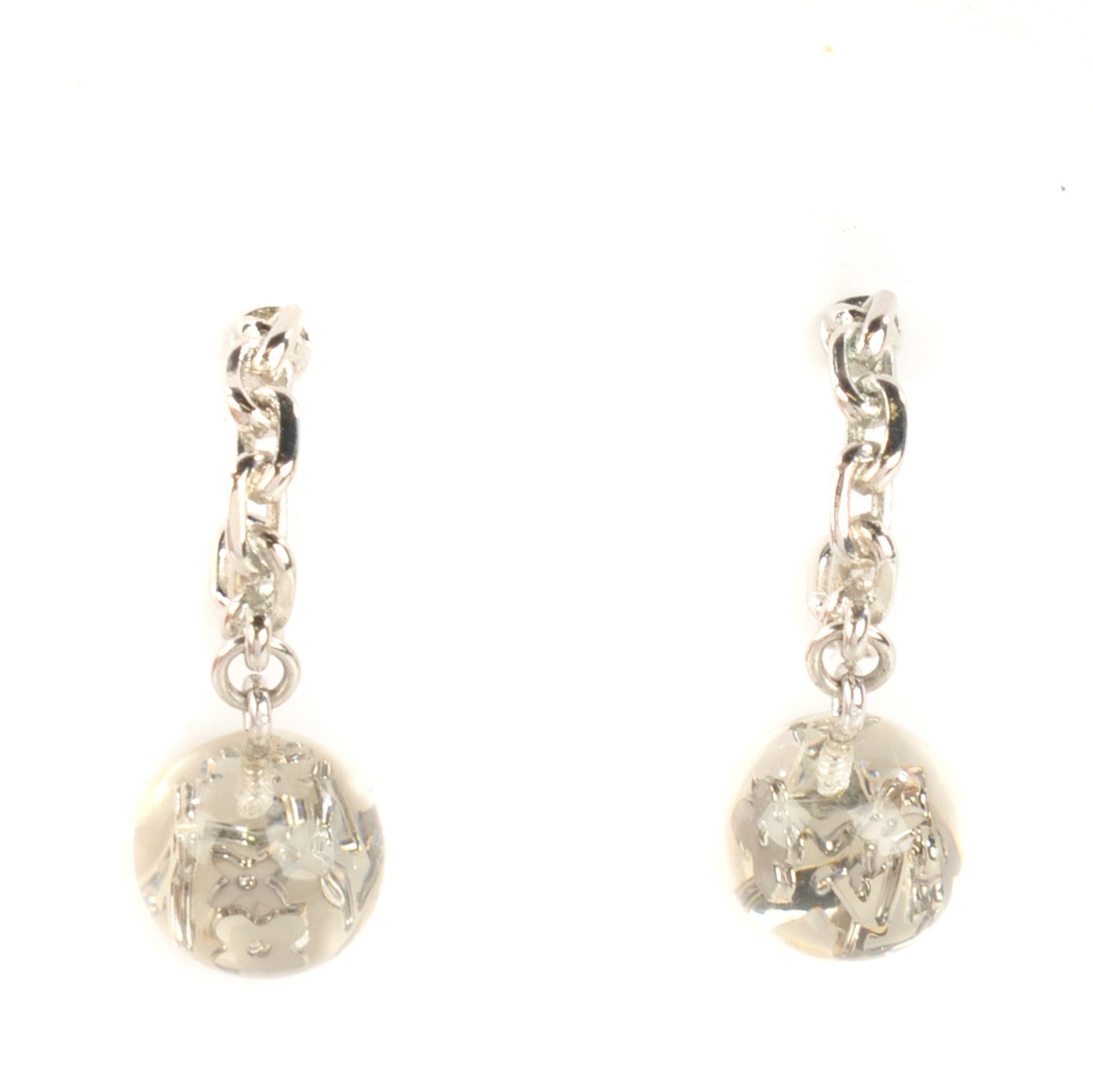 Louis Vuitton Resin Bubbles Inclusion Earrings Transparent 1 of 3