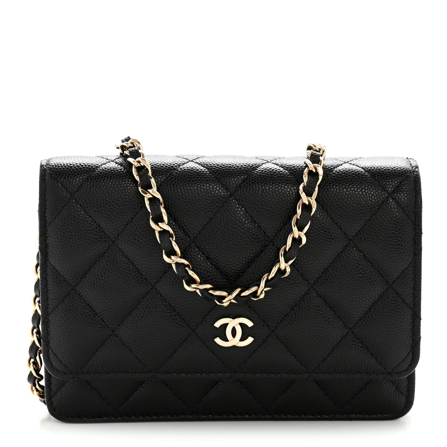 Chanel Caviar Quilted Mini Wallet On Chain WOC Black 1 of 11