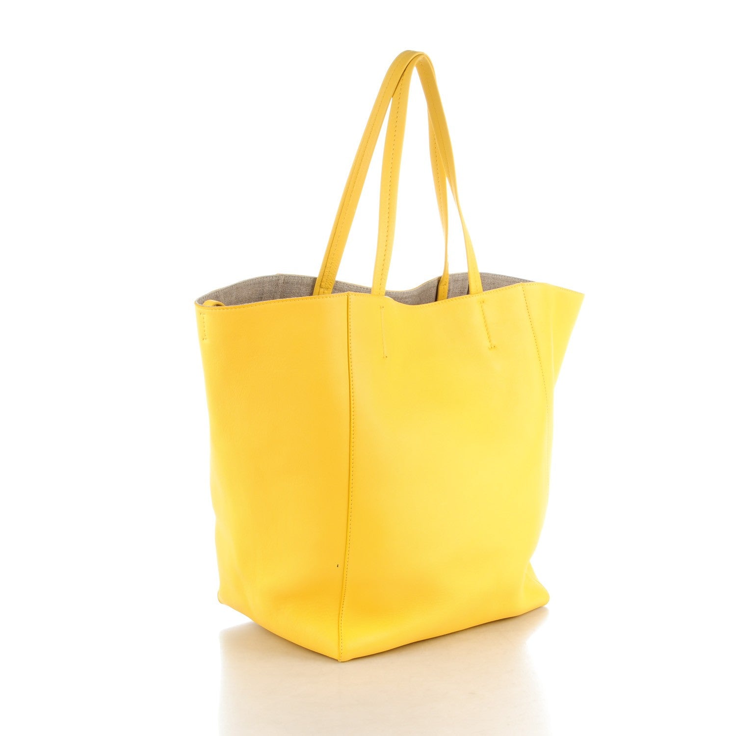Celine Calfskin Medium Horizontal Cabas Phantom Sun Yellow 3 of 9
