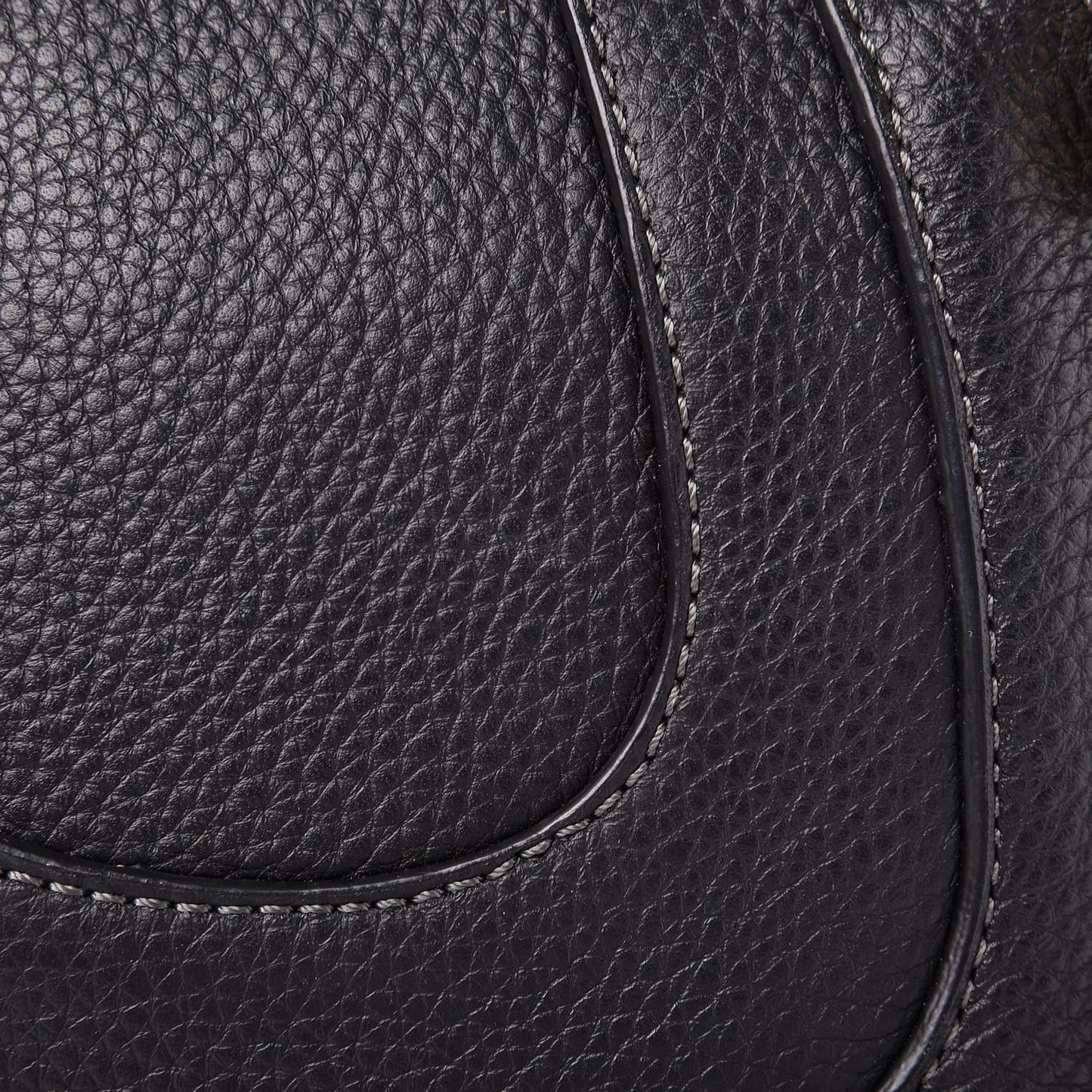 Grained Calfskin Nano Hayley Hobo Black