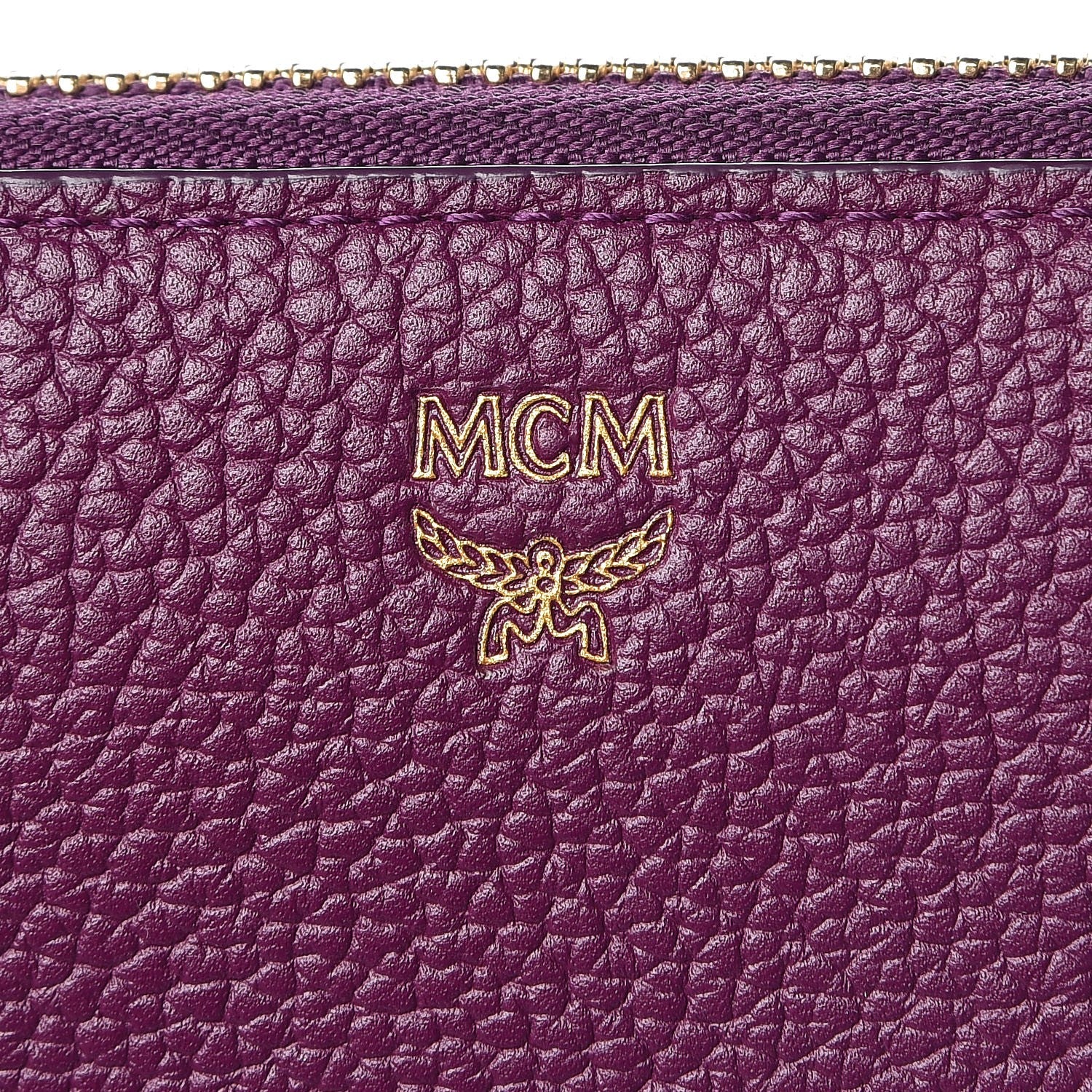MCM Calfskin Fontanellas Park Avenue Milla Zip Around Wallet Purple 6 of 10