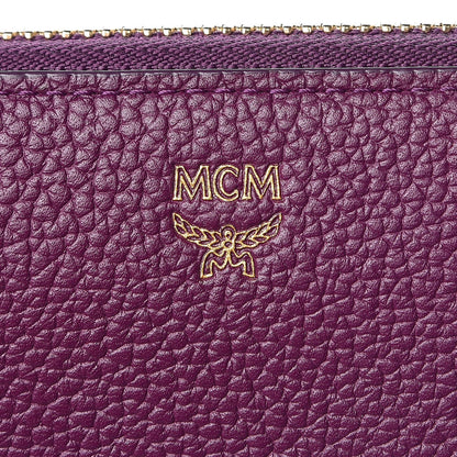 MCM Calfskin Fontanellas Park Avenue Milla Zip Around Wallet Purple 6 of 10