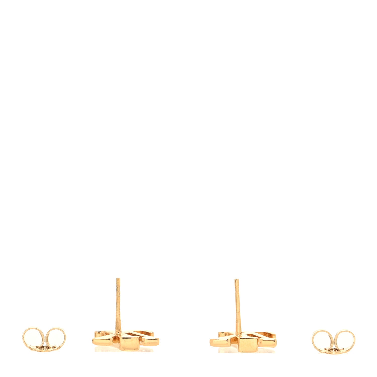Louis Vuitton Metal LV Iconic Earrings Gold 3 of 4