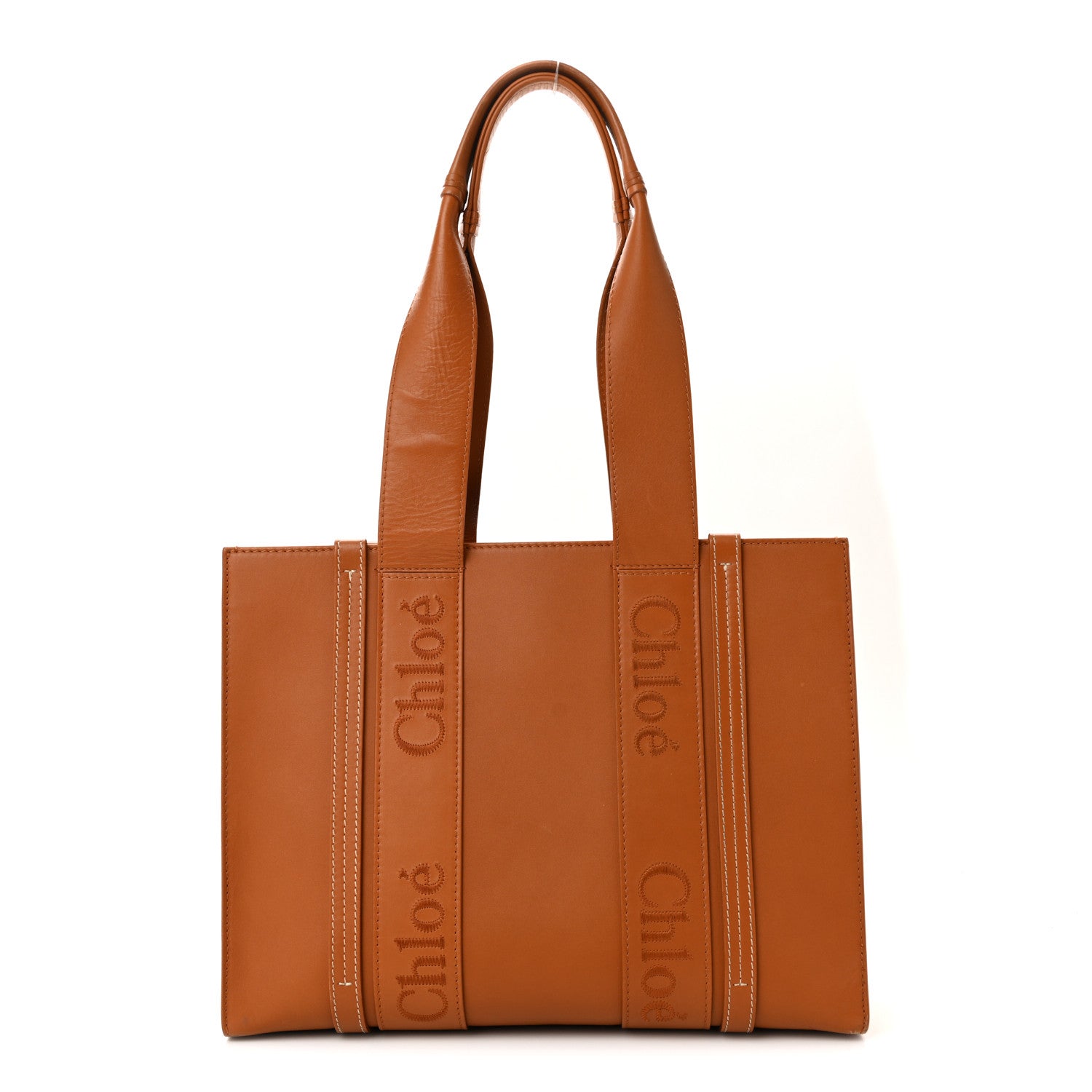 Chloe Calfskin Medium Woody Tote Caramel 1 of 15