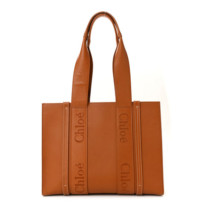 Chloe Calfskin Medium Woody Tote Caramel 1 of 15
