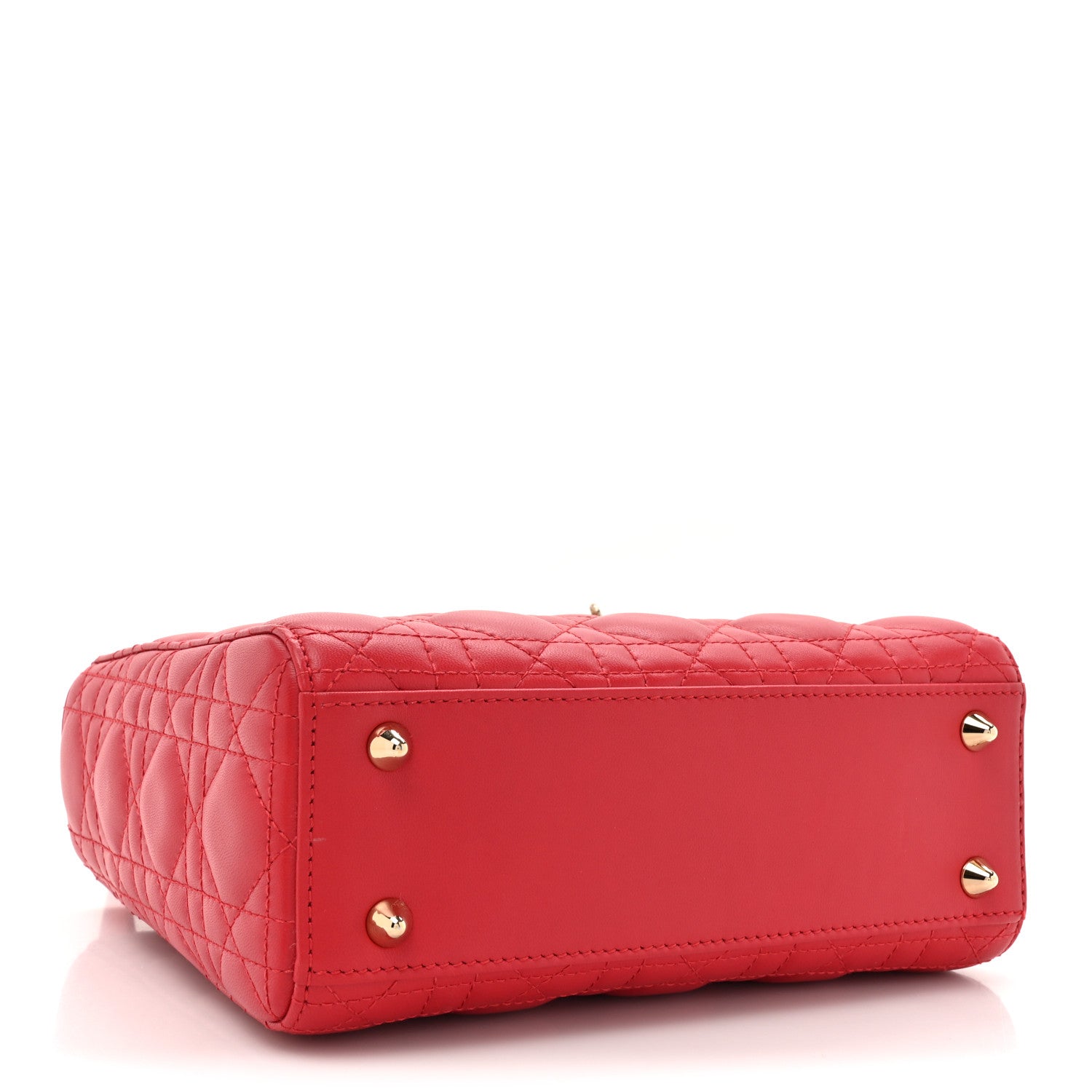 Christian Dior Lambskin Cannage Small My ABCDior Lady Dior Red 4 of 10