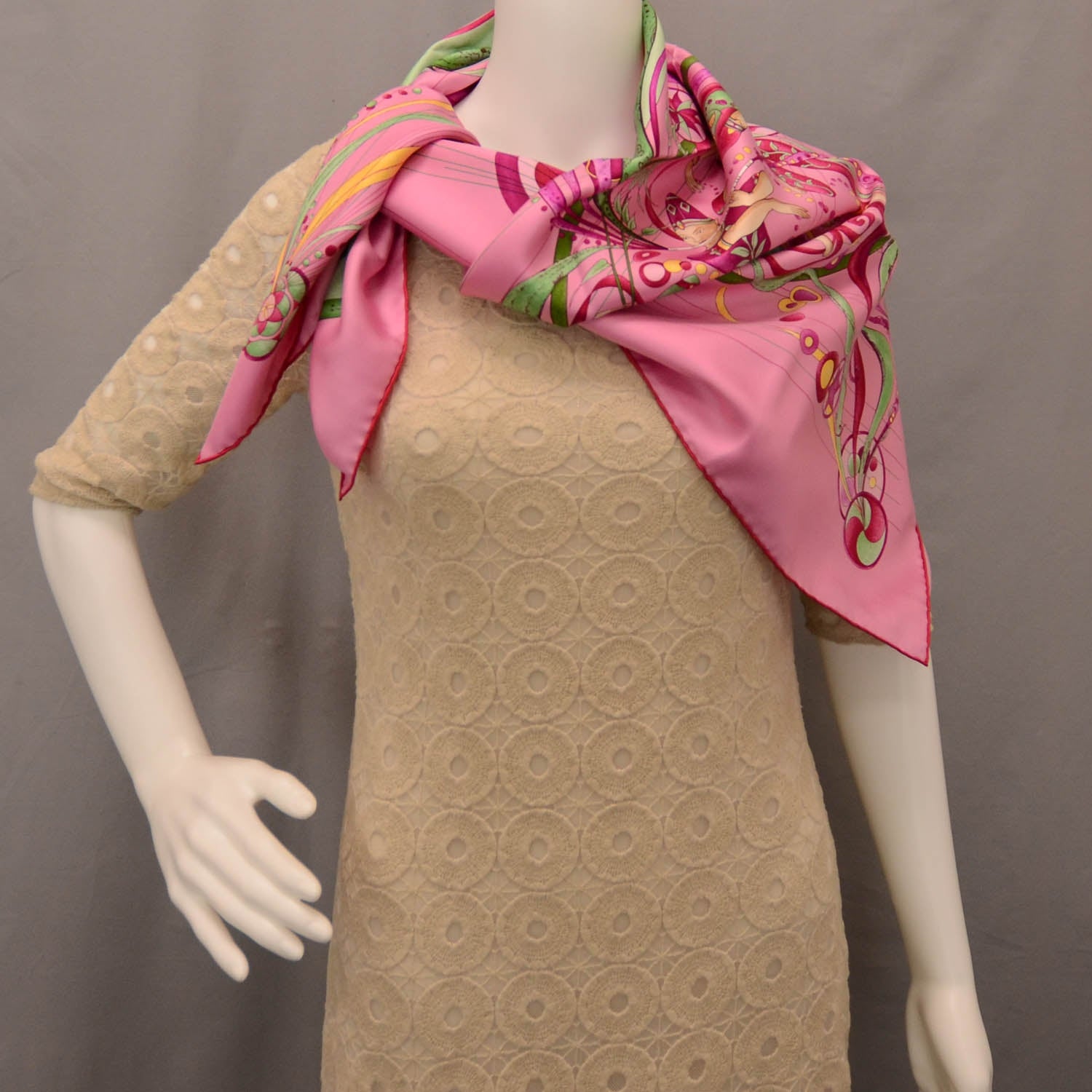 Hermes Silk La Danse du Cosmos Scarf 90 7 of 7
