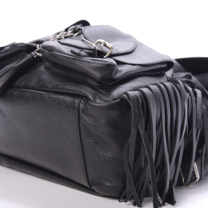 Saint Laurent Calfskin Fringe Festival Backpack Black 6 of 9