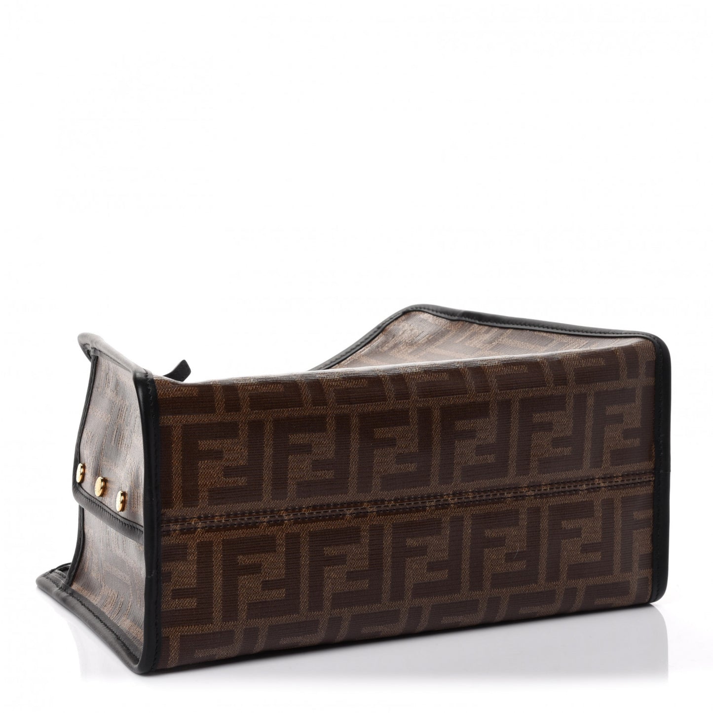 Glazed Fabric Vitello Century FF 1974 Stamp Patch Mini Peekaboo Defender Cover Mogano Panna Black