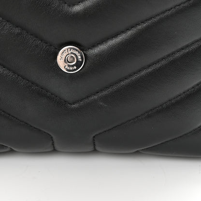 Saint Laurent Calfskin Y Quilted Monogram Toy Loulou Crossbody Bag Black 12 of 14