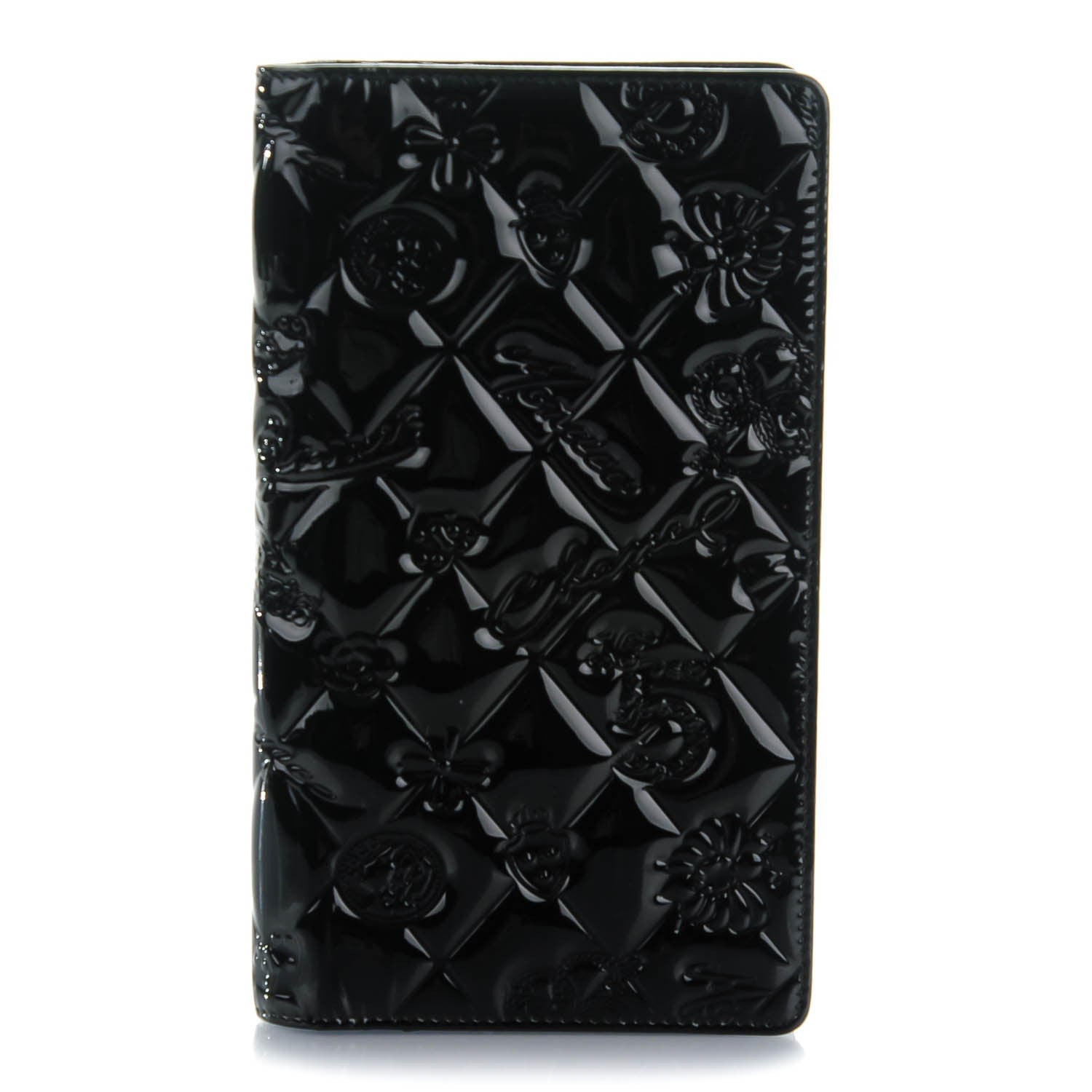 Chanel Patent Calfskin Lucky Symbols Yen Wallet Black 1 of 8