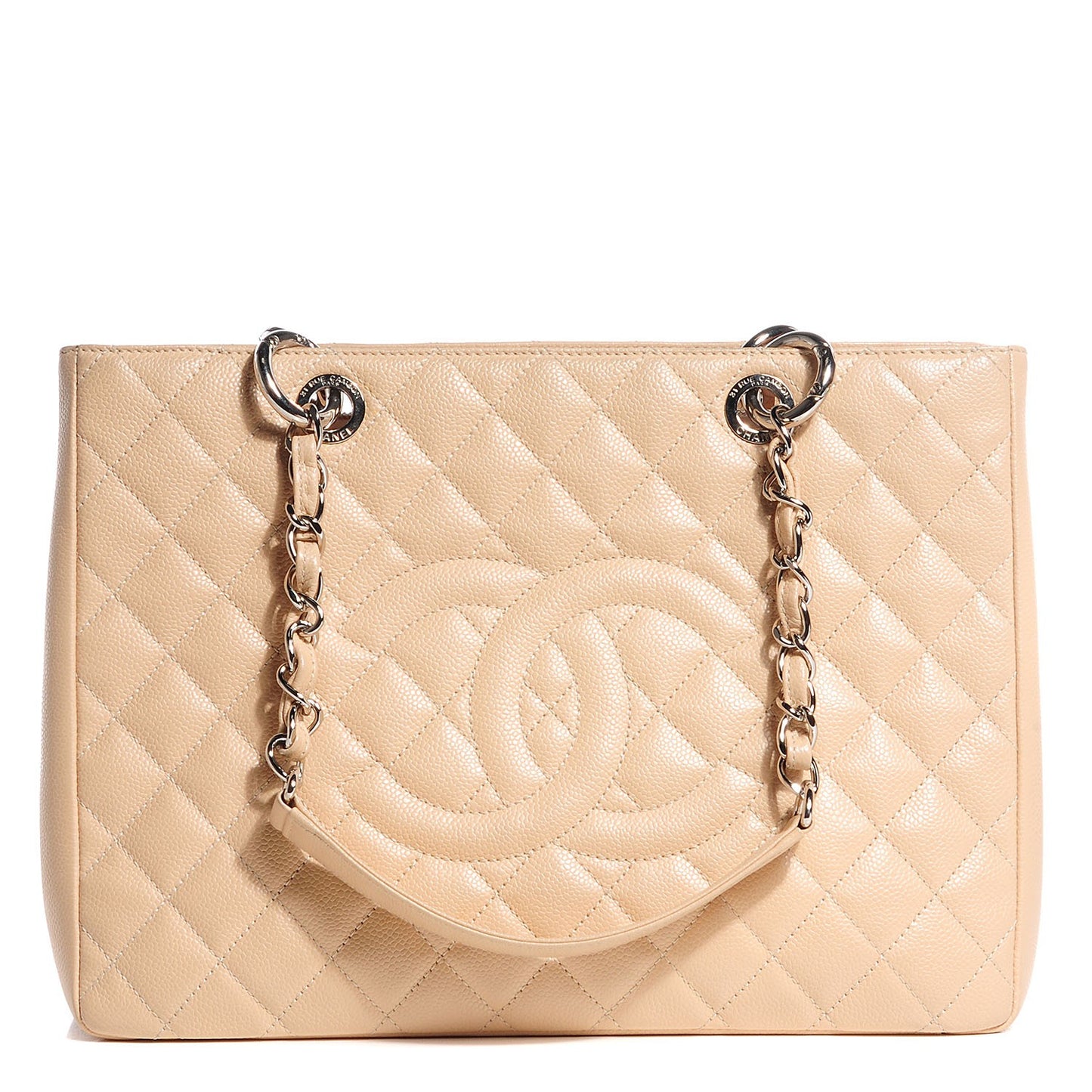 Caviar Grand Shopping Tote GST Beige Clair