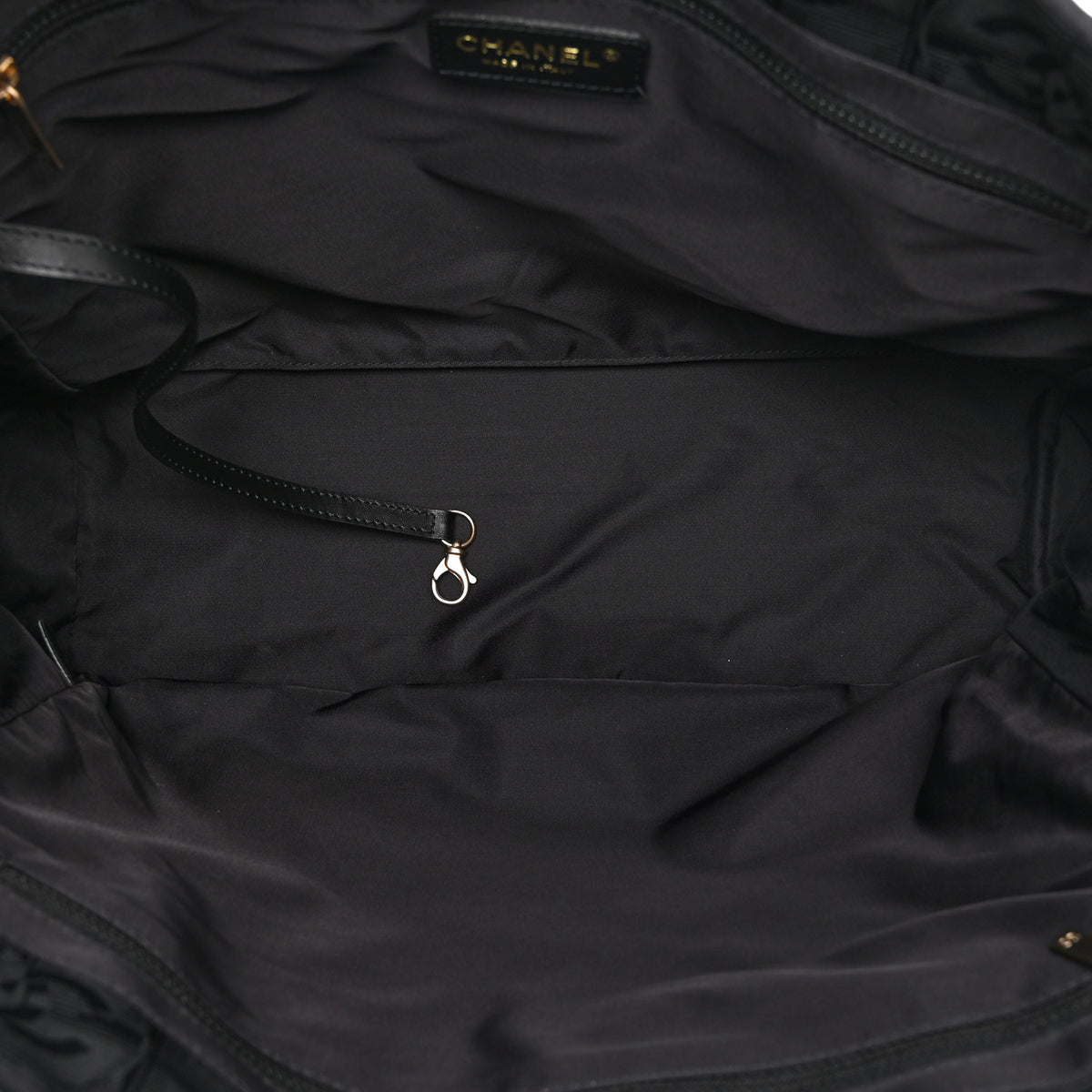 Nylon Medium Travel Tote Black
